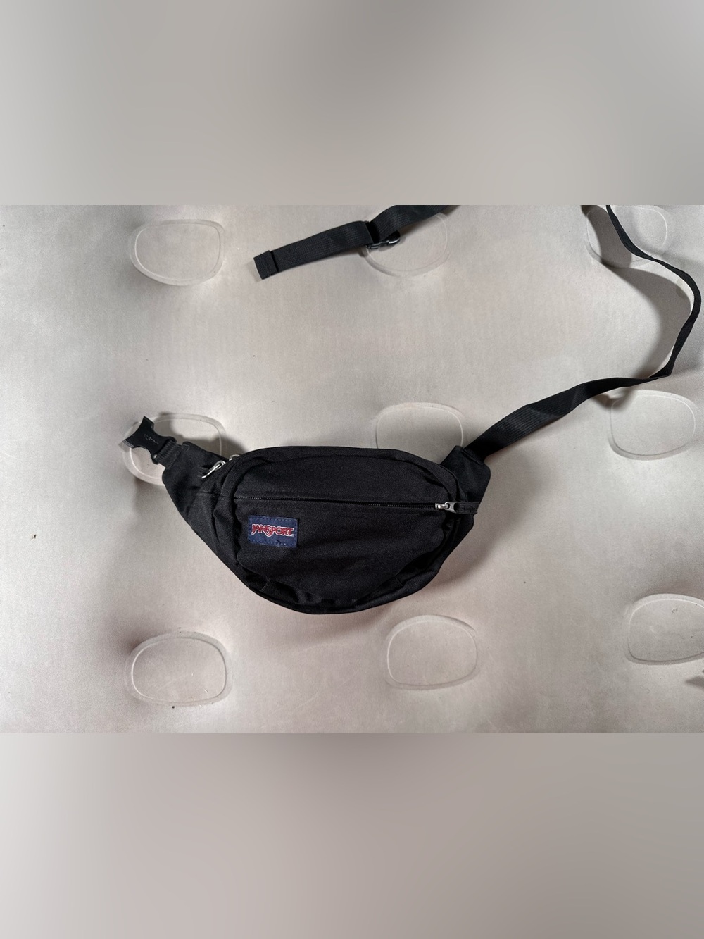 Jansport Black Fanny Pack Belt Retro Y2K Utility Hiking Bag